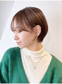 前髪カットショートボブくびれヘアおくれ毛_ba501333