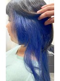 ネイビーで姫カットしちゃいました