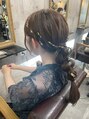 アムレヘアー(amule hair) 金箔×編み下ろしアレンジでシンプルなまとめ髪を一気に華やかに