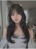 池袋HOLON /レイヤーカット/ハッシュカット/暗髪ロングヘア