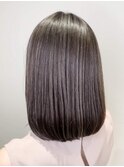 ハイライト（白髪ぼかしハイライト）×ボブ
