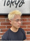 抜きっぱブロンドスパイキーショート/Men's hair