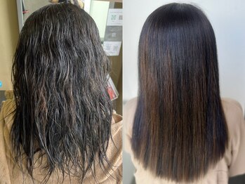 サラジュ 仁川店(SARAJU)の写真/憧れのサラツヤストレート！業界最高峰の薬剤を使用した『髪質改善酸性ストレート』が◎クセ毛悩みは当店へ