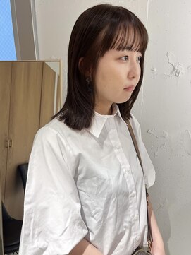 ラミエ バイ メルト 吉祥寺(lamie by melt) 久保田)切りっぱなしロブ小顔顔まわりカットくびれヘア