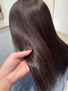 レンジヘアー(lange hair) ボルドーカラー【鈴鹿/ブリーチなし/レイヤーカット】