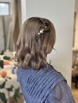 ミルコ 東川口店(milco)&nbsp;ねじりハーフツイン×ウェーブ巻き