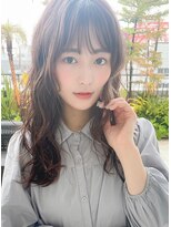ヘアーズ ベリー 香椎店(hairs BERRY)&nbsp;★前髪アンブレラカラーこなれミディイメチェンウェーブベージュ
