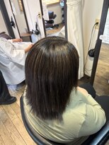 エクファ ヘア シェリル 草津 南草津店(ex-fa hair cherir)&nbsp;ミルクティーブロンド/ダークブルー/デジタルパーマ/南草津