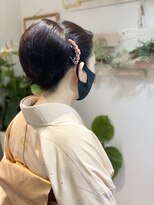 ポニーテール風な和装アレンジ
