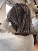 バレイヤージュハイライトグラデーションカラーベージュカラー