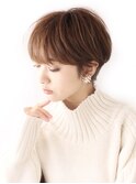 ショート丸み／アッシュベージュ／表参道／30代40代50代