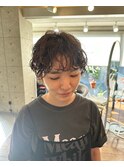 くるくるマッシュパーマスタイル