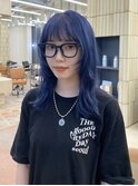 こだわり顔まわりレイヤーとブルーパープルカラーで個性的に