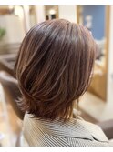 30代40代50代/ふんわりミディアム/ツヤ髪スタイル