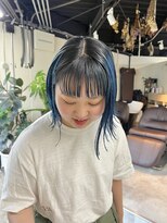 イシ(isi)&nbsp;ルーツカラー　ダブルカラー　ネイビーブルー　髪質改善