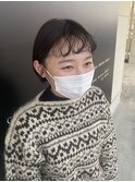 前髪パーマ風アレンジ
