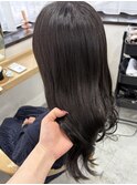 大人かわいい暗髪ダークブラウン/透明感/美髪/YU63