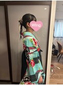 ヘアセット、お着付け