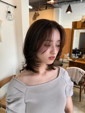 クイ(quii) ★レイヤーカットひし形ミディアム30代40代顔周りボブ髪質改善