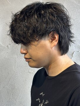 ニアウ 高崎店(Niau) シャドウパーマメンズマッシュウルフ韓国風パーマ群馬高崎眉毛