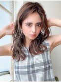 2wayバング シャギーレイヤー　シースルー  くびれヘア