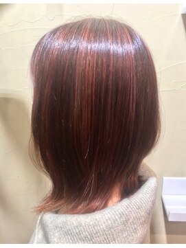 ヘアカフェ コトノハ(hair cafe Kotonoha) 【コトノハ】長崎髪質改善うるツヤ艶感ストレートローズブラウン