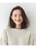やわらか質感が映える上品ナチュラルボブ