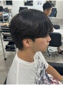 メンズカットパーマニュアンスパーマシースルーマッシュウルフ