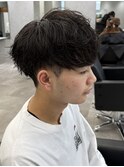 メンズマッシュパーマニュアンスパーマスパイラルパーマ刈り上げ