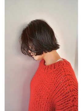 オルセン(OLSEN) 前髪なしボブ/ ゆるパーマ/ブラウン/ボブパーマ/くせ毛風パーマ