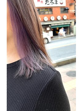 透明感抜群　ラベンダーインナーカラー