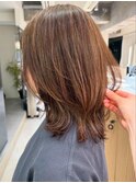 くびれウルフシャギーウルフミルクティーブラウン20代～50代