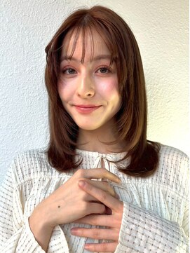 カバーヘア ブリス 北浦和(COVER HAIR bliss) ミディアム韓国レイヤー/ココアブラウン髪質改善20代30代p北浦和