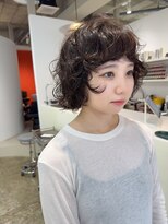 フィット ヒュー 千葉(fit hue) ミルクティーブロンド/ダークブルー/デジタルパーマ/千葉駅