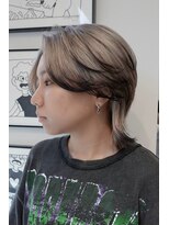 ウーズ ハラジュク(Ooze.HARAJUKU)&nbsp;ハッシュカットグレージュデザインカラーツートーンカラー原宿