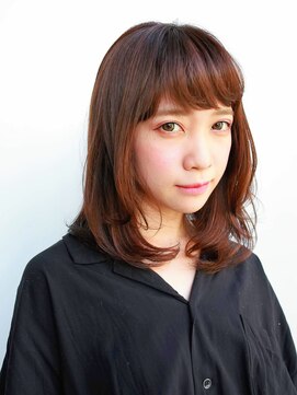 ルティア(Lutia) 斜めバング グラデーションカラー ボルドー★★