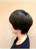 グレー系ハイライト◎ショートマッシュ