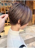 ハイライトショート明るい白髪染めkchiara