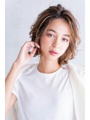 Lien☆美髪ブランジュバレイヤージュレイヤー外ハネボブ