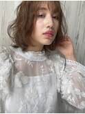 レイヤーボブ×ミルクティーベージュ