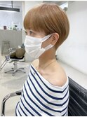 【Owll】大人可愛いマッシュベリーショート　ピンクベージュ