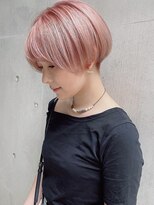 ディア(.eer)&nbsp;春夏ハイトーンカラーショート×ホワイトピンクミルクティー☆