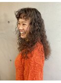 ロングふわふわくるくるスパイラルパーマ