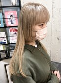 ［新宿］ワイドバング/サイドバング/ブロンドベージュ/ブリーチ