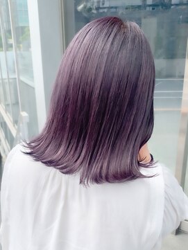 チル(CHILL) 韓国風スタイル×モードパープルロブ 20代30代