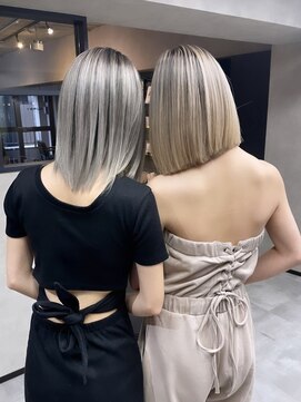 サニー 渋谷(SUNNY) バレイヤージュ、ハイライト、グレージュ、ショコラアッシュ