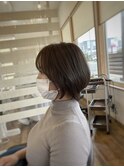 オリーブブラウンナチュラルショートウルフ