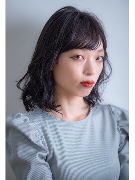 ユニックス モザイクモール港北店(UNIX) 【UNIX港北】抜け感ウェーブミディ#ブルーブラック