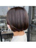 ショートボブ/ボブ/ブリーチ無し/ベージュカラー