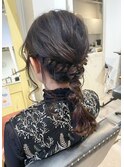 ヘアアレンジ編みおろし